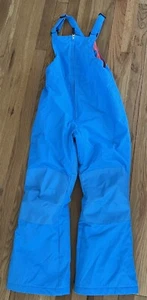 Lands End Girls Sz 10 Snowsuit Overall Ski Snow Bibs Snow-bibs Blue - Picture 1 of 8