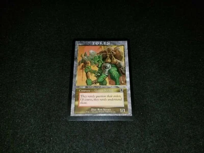 MTG 1x Player Rewards Promo multicolor rare Apocalypse LP Goblin Soldier Token - Image 1 of 2