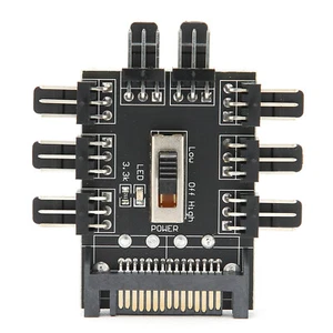 Fan Hub 3‑Pin Power Supply 1 to 8 Splitter for Computer Cooling Power Supply - Picture 1 of 10