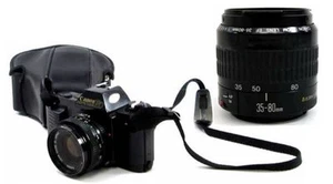 Wow ! 35-80mm Canon EF Lens  50mm 1.8  & - NICE GLASS w FREE T 50 CAMERA ! - Picture 1 of 12