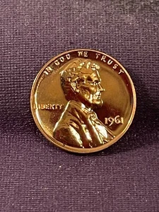 1961 RD Lincoln Memorial Cent Penny Gem Proof Mint Coin From Proof Set HighGrade - Picture 1 of 9