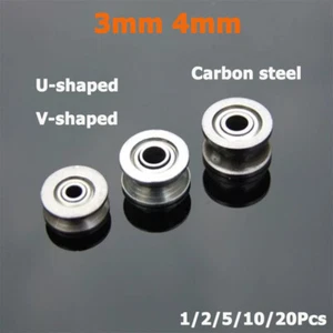 U/V gerillte Kohlenstoffstahl abgedichtete Kugellager Metall Führungsrolle - Picture 1 of 3
