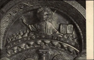 KOBLENZ alter Heimatbeleg Postkarten-Format ~1950 Altar Motiv Castor Kirche - Bild 1 von 2