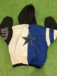 Vintage 90s Starter Dallas Cowboys Pullover Puffer Jacket Size Youth M FLAWS - Picture 1 of 8