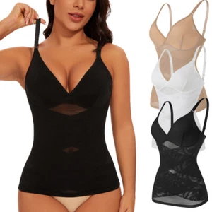 Women Adjustable Strap Camisole Vest Cami Workout Tank Top Stretch Vest Shirt UK - Picture 1 of 45