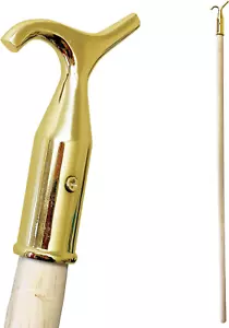Window Pole Opener and Loft Ladder Pole with Hook | 120Cm Smooth Wooden Window O - Picture 1 of 7
