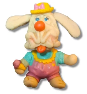 Arrugas Finger Marioneta Perro 1986 Goma Helado Ganz Bros Amarillo Rosa Sombrero Juguete - Imagen 1 de 3