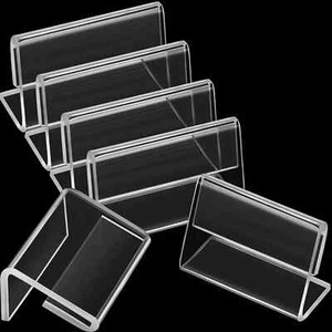 70 Pcs Mini Acrylic Sign Display Holder L Shape Tag Label Stands Clear Price Acr - Picture 1 of 7