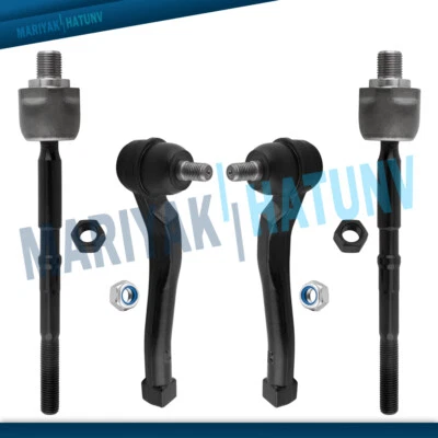 4x Tierods delanteros interiores y exteriores para Chevy Aveo 5 2009 2010 Pontiac G3 2004-2011 Foto 1 de 4