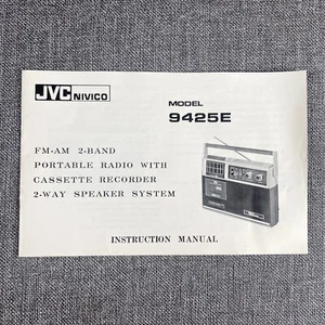JVC Nicivo Model 9425E Portable Radio original Instruction manual - Picture 1 of 2