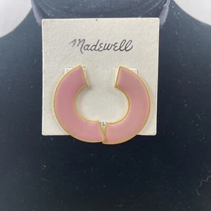 Madewell Ohrringe Rosa und Gold Halbkreis Neu mit Etikett - Bild 1 von 2
