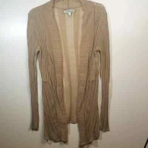 Beth Bowley Sz S Tan Sheer Cotton Sweater - Picture 1 of 8