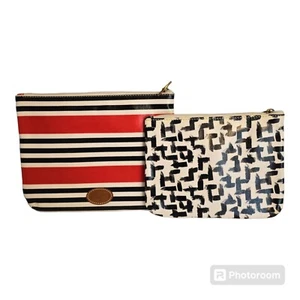 Set of 2 Fossil Makeup Accessory Bags Clean Inside - Picture 1 of 11