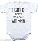 Baby bodysuit I LISTEN to LED ZEPPELIN with MOMMY, kids,One Piece, attire jersey