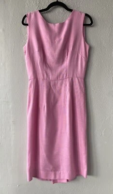 Vestido Vintage Años 60 Hecho a Mano Rosa Mod Cambio Talla M Foto 1 de 4