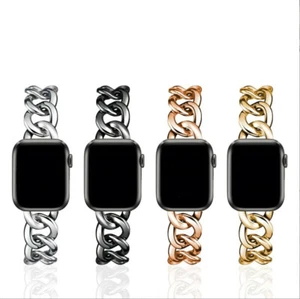 Stainless Steel Metal Band for Apple Watch Series 6/5/4/3, Link Bracelet Strap - Picture 1 of 14