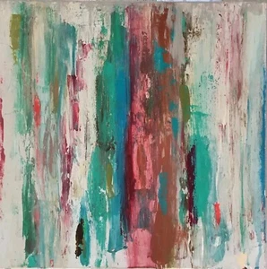 Original Abstract Art 12" x 12" Acrylic on Canvas Painting - Picture 1 of 3
