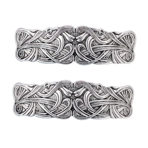 2x Pince à cheveux celtique vintage à la main en métal Barrette accessoire de - Foto 1 di 12
