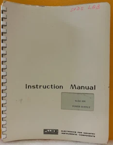 Fluke Model 406 Power Supply Instruction Manual. - Picture 1 of 2