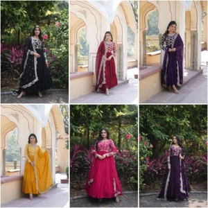 Vestido Paquistaní Kameez Indio Hecho a Mano Diseño Bollywood Ropa de Fiesta Traje Boda - Imagen 1 de 39