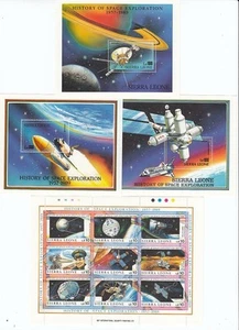Space Sierra Leone 1212-65 Miniature Sheet + Block 104-6 (MNH) - Picture 1 of 3