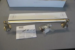 NEW KOHLER K-13108-BV PINSTRIPE 18" SINGLE TOWEL BAR VIBRANT BRUSHED BRONZE - Picture 1 of 4