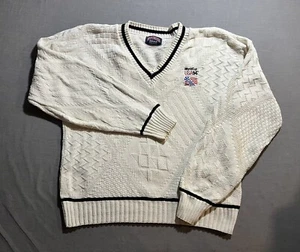 Suéter Nutmeg Mills Copa Mundial 1994 Hombre Grande Blanco Bordado Manga Larga. - Imagen 1 de 10