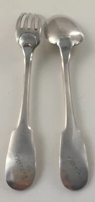 Couvert baptême Christofle inscription Olivier - Photo 1/4