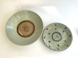 Antik: 2 Chinesische Porzellan Teller/Schale China Porcelain Bowl Quing, Ming ? - Bild 1 von 11