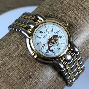 Armitron Women 2200/293 Disney Tasmanian Devil Two-Tone 26mm Quartz Watch 6 1/4" - Picture 1 of 13