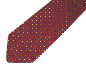 Jos A Bank Signature Mens Necktie Tie Red Blue Geometric Checkered Silk 60" - Picture 1 of 4