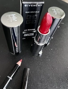 GIVENCHY Red LIPSTICK & Waterproof Lip Liner LE ROUGE 306 CARMIN ESCARPIN Pencil - Picture 1 of 5