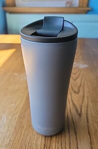 Aladdin Insulated eCycle Travel Coffee Mug 16 oz 2 Tone Gray Black Flip Tab
