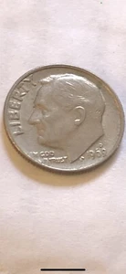 1969 d roosevelt dime , raro error de troquel en forma de círculo en reverso  - Picture 1 of 11