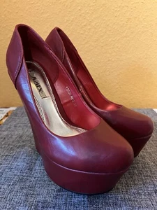 Domina Diva Leder High Heels Wedges Jumex rot Gr. 38 - Bild 1 von 5
