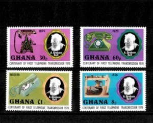 Ghana 1976 - Telephone Transmission - Set of 4 Stamps - Scott #601-4 - MNH - Picture 1 of 1