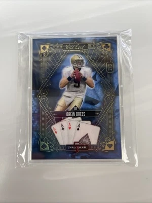 2024 Wild Card 5 Card Draw 4 Of a Kind Aces Drew Brees 2/3 Gold Blue Foto 1 de 2