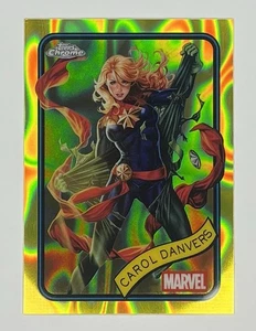 Carol Danvers 172 Yellow Lava Refractor 2025 Topps Chrome Marvel NM - Picture 1 of 3