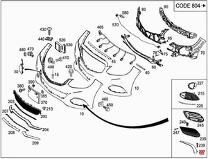 Genuine MERCEDES S212 W212 Sedan On left covering Side spoiler 2128854338 - Bild 1 von 1