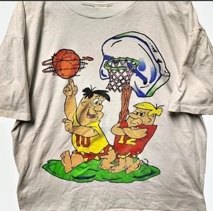 Vintage Original 1993 Flintstones Fred & Barnie Basketball Single Stitch XL - Bild 1 von 3