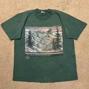 Camisa verde vintage Anvil 1991 Colorado Nature gráfica XL - Imagen 1 de 8