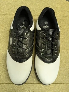 Men's Dunlop "Classic Golf 10" Golf Shoes Black & White Size UK 8.5 - Picture 1 of 5
