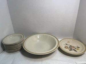 Crown Manor Handpainted Stoneware 12 Piece Lot See Description 2128 - Picture 1 of 9