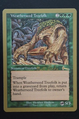 Magic The Gathering MTG WEATHERSEED TREEFOLK WCD 1999: Matt Linde LP Played - Image 1 of 2