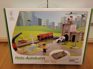 Holzautobahn 130 teilig neu OVP original versiegelt. - Bild 1 von 2