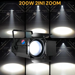 200W 2IN1 DMX512 Zoom Cob Surface LED Blinder Par Light Spotlight for Theater TV - Picture 1 of 9