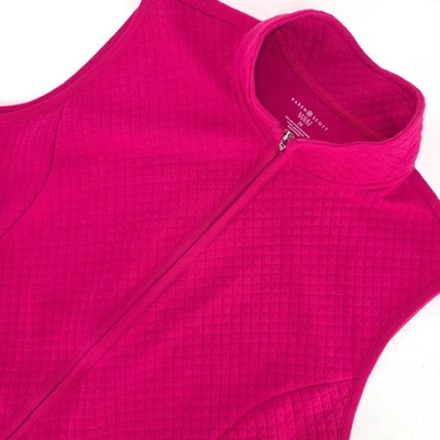 Chaleco Karen Scott Deportivo Acolchado Cremallera Completa Mujer 2X Rosa Barbiecore Athleisure Acogedor Foto 1 de 4