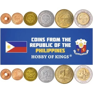 Philippines | 6 Coin Set | 5 10 25 Sentimo 1 5 10 Piso | 1995 - 2017 - Picture 1 of 2