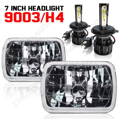 Par de faros cuadrados LED para Mazda B2200 B2600 GLC 7X6" Foto 1 de 4