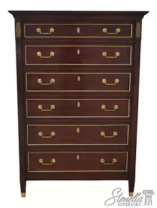 L67057: STICKLEY French Louis XVI Cherry High Chest Of Drawers - Picture 1 of 16